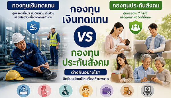 กองทุนเงินทดแทน VS กองทุนประกันสังคม ต่างกันอย่างไร? นายจ้างและ HR ต้องรู้